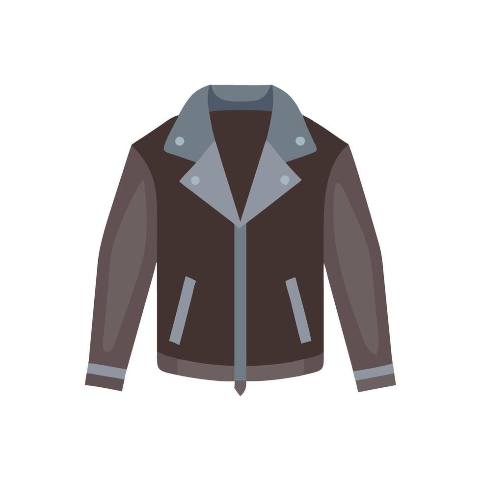 Modern Leather Jacket Icon Design vector