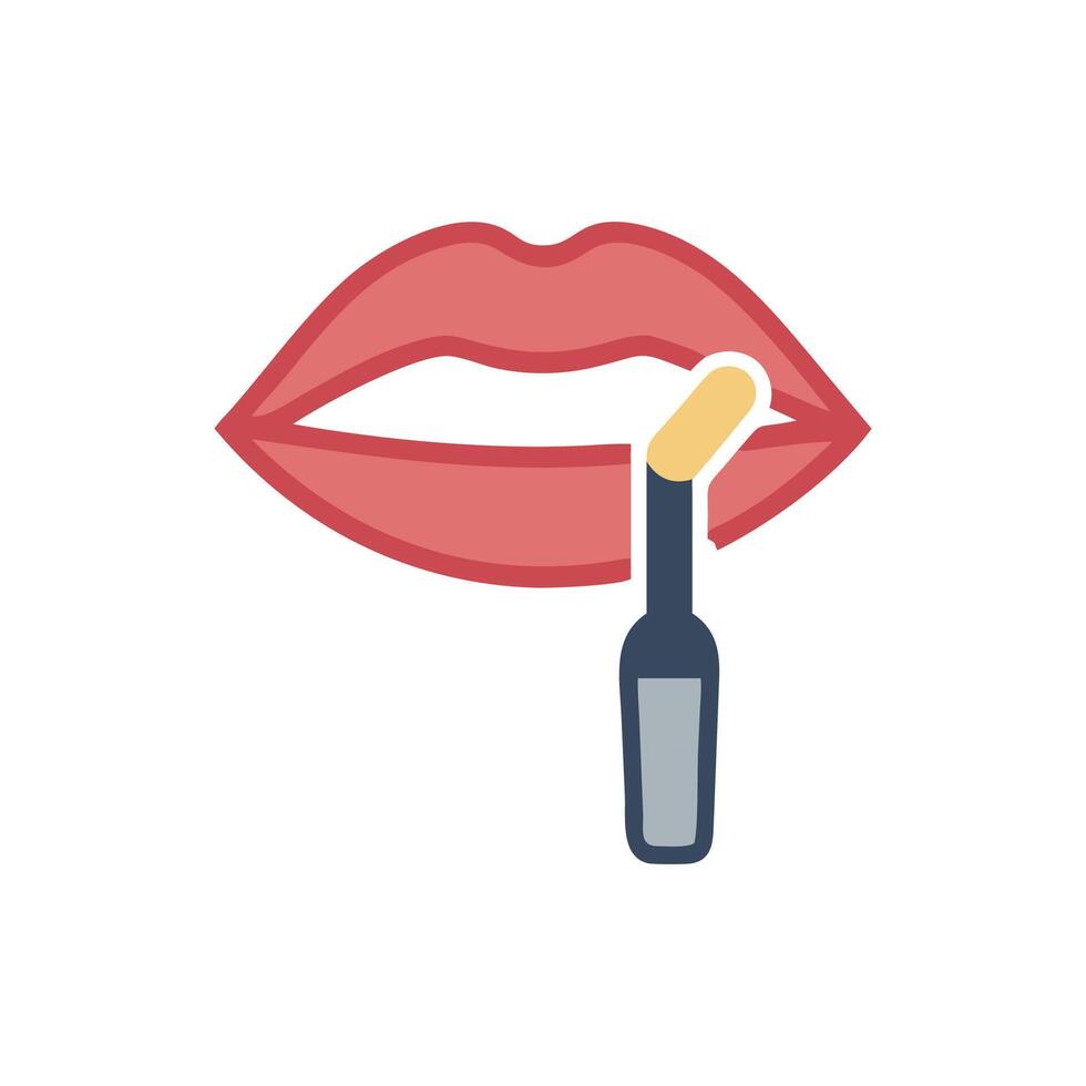 Chic Lip Brush Icon for Precision vector