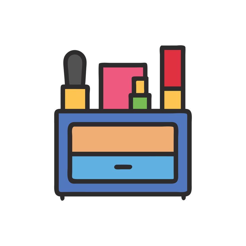 Chic Makeup Organizer Icon for Convenience vector