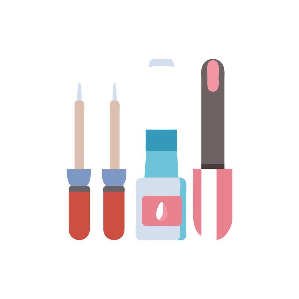 Stylish Nail Art Kit Icon for Professionals vector