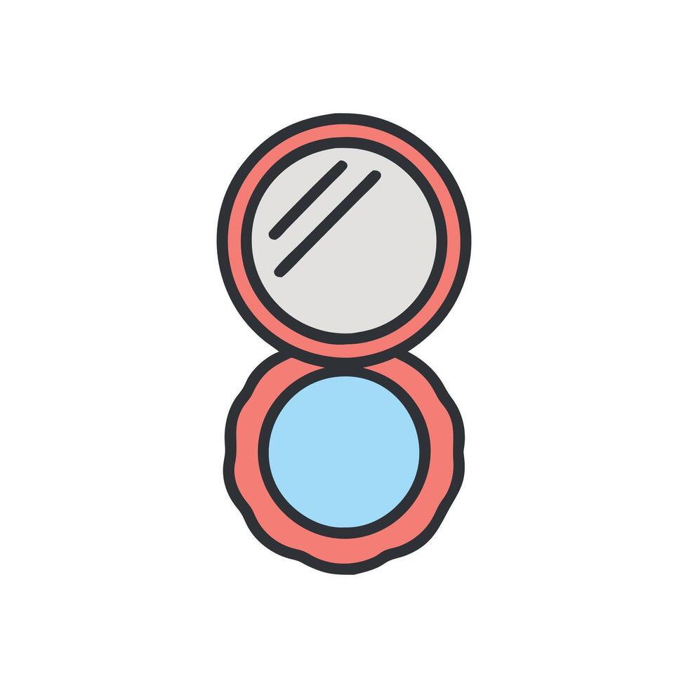 Compact Pocket Mirror for Quick Touchups vector