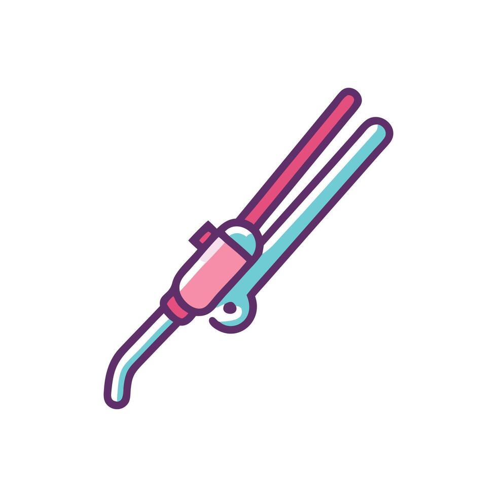 Stylish Portable Curling Iron for Effortless Styles vector