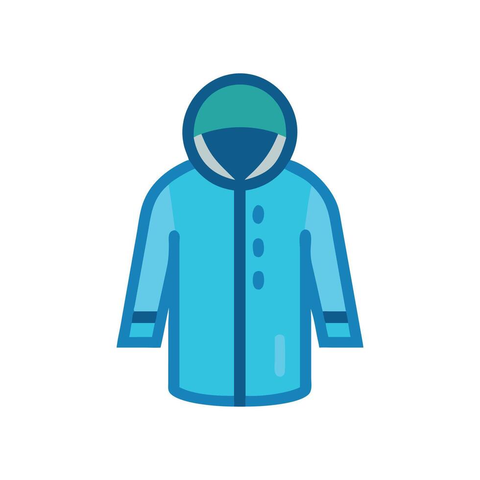 Stylish Raincoat for Wet Weather Fashion vector