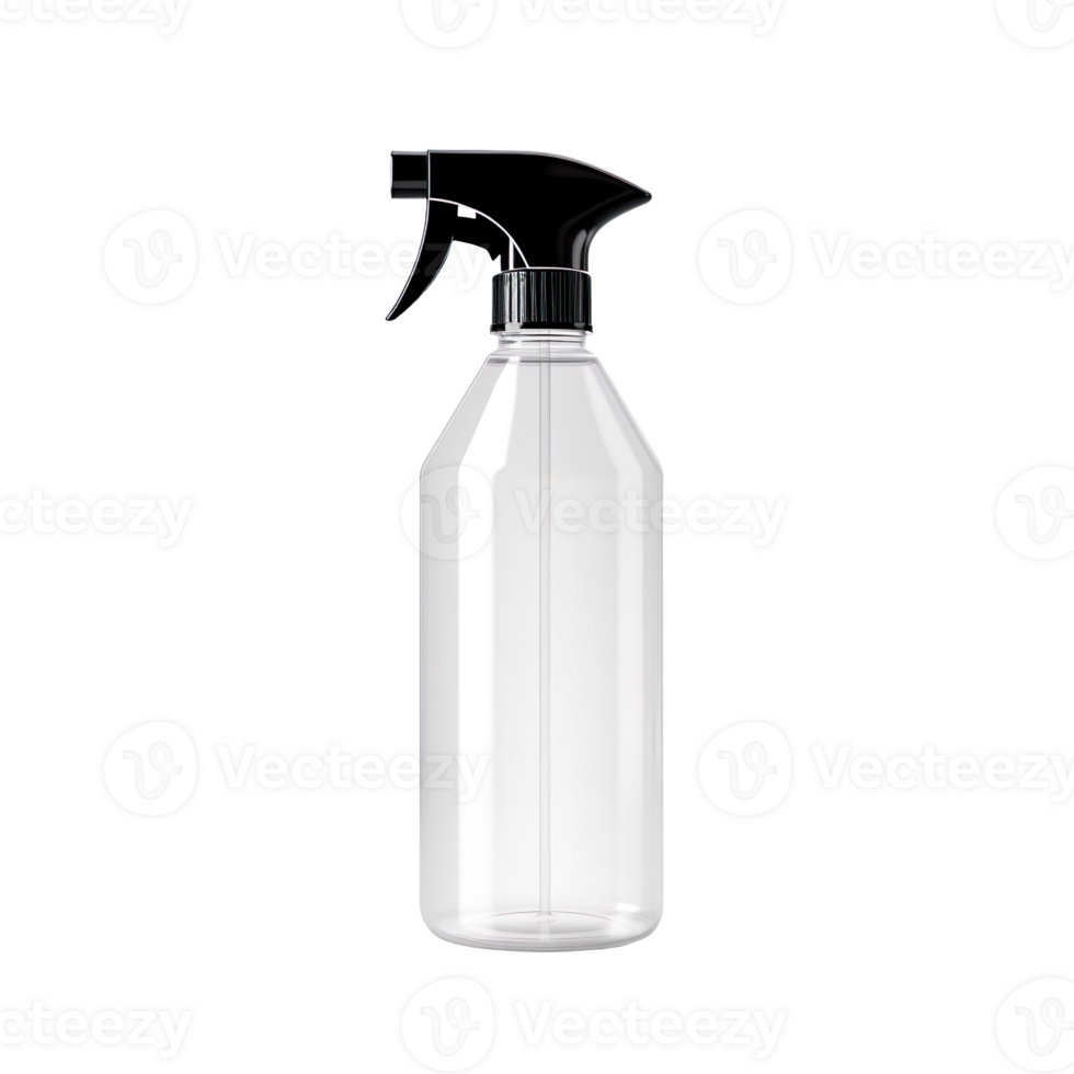 Blank plastic spray bottle isolated on transparent background png
