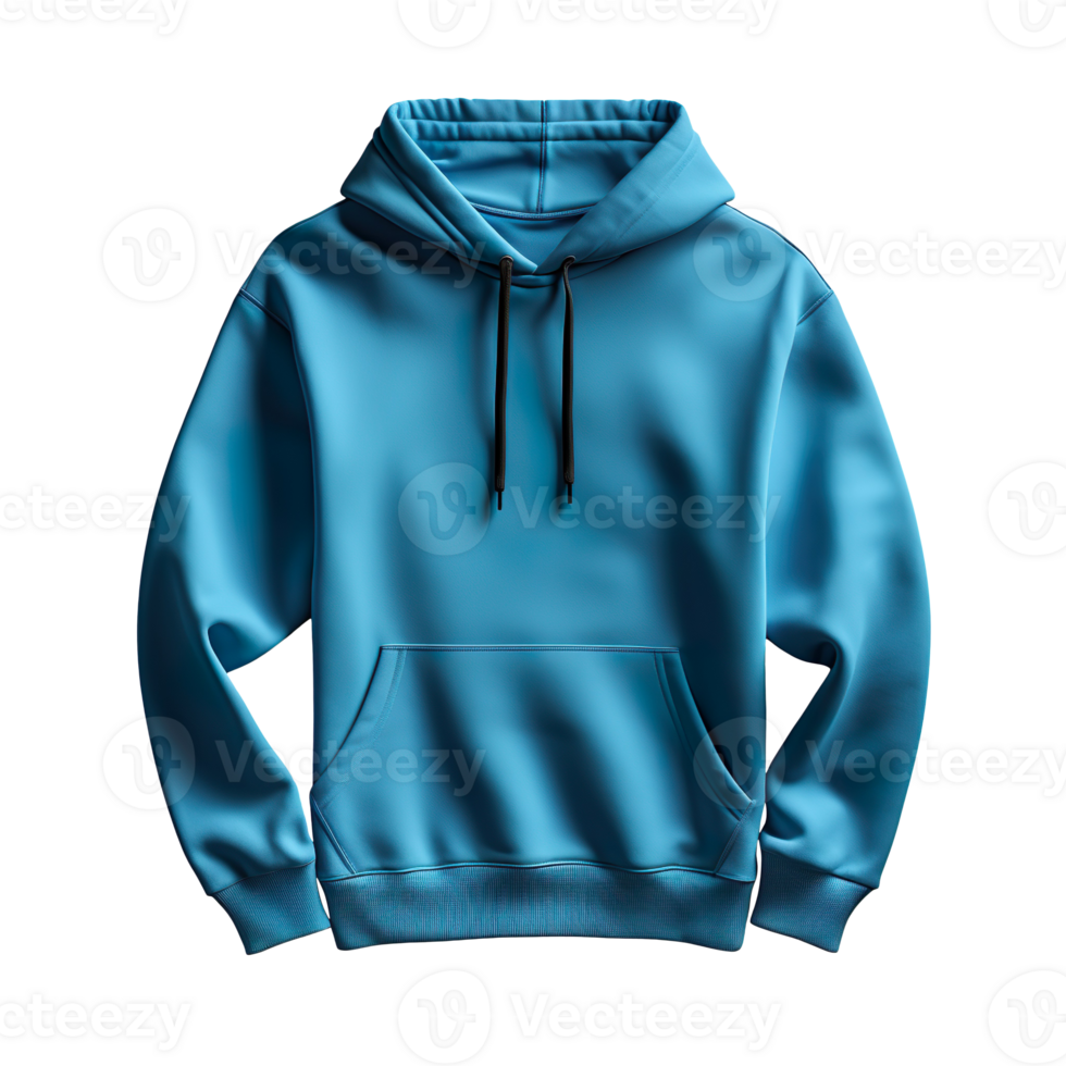 blue hoodie isolated on transparent background png