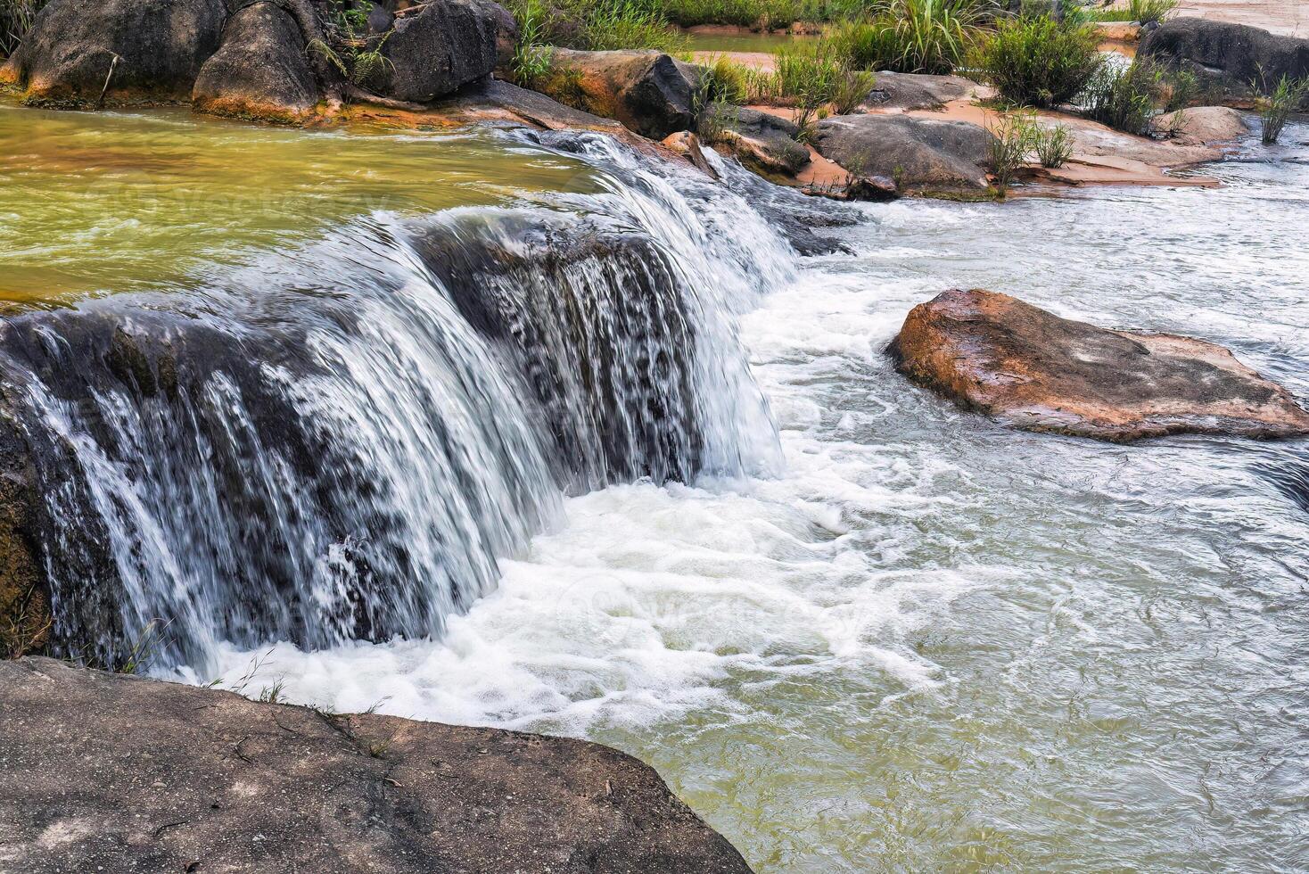 Waterfall of the Young Bay in Vietnam. photo