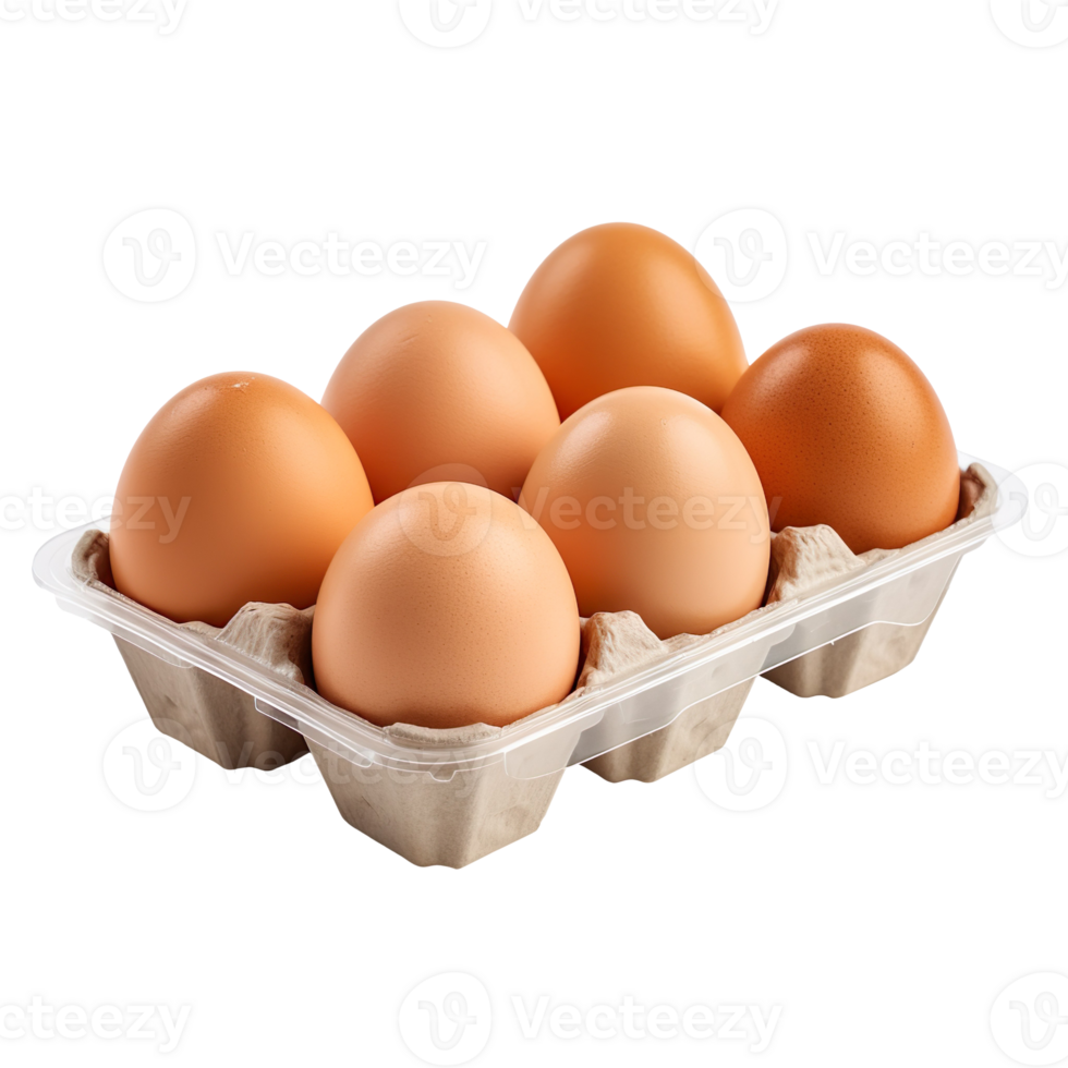 Box with eggs isolated on transparent background png