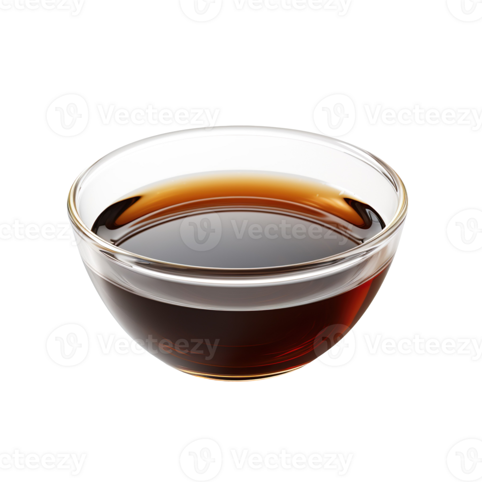 Bowl of soy sauce isolated on transparent background png