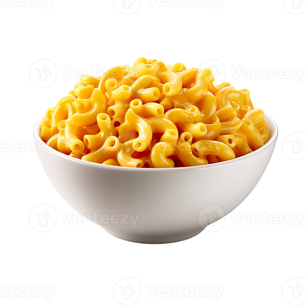 Bowl of mac and cheese isolated on transparent background png