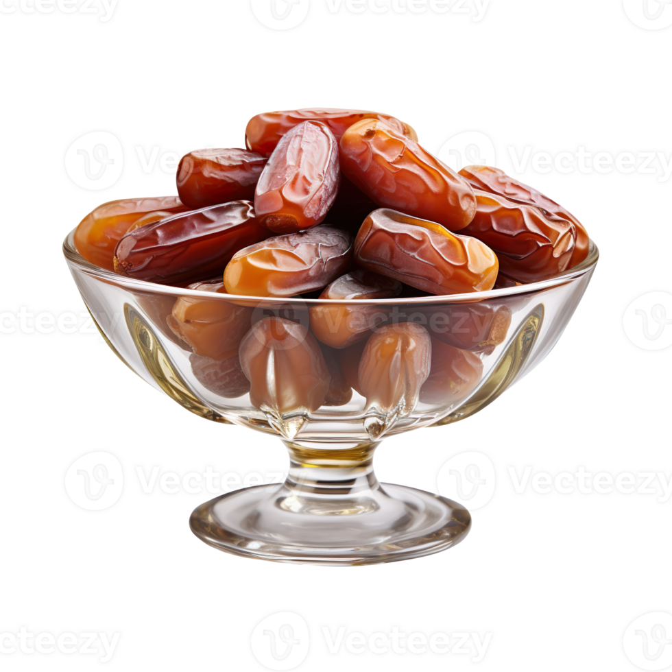 bowl of dates isolated on transparent background png