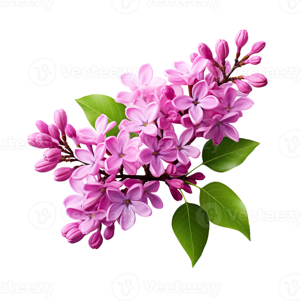 branch of a lilac isolated on transparent background png