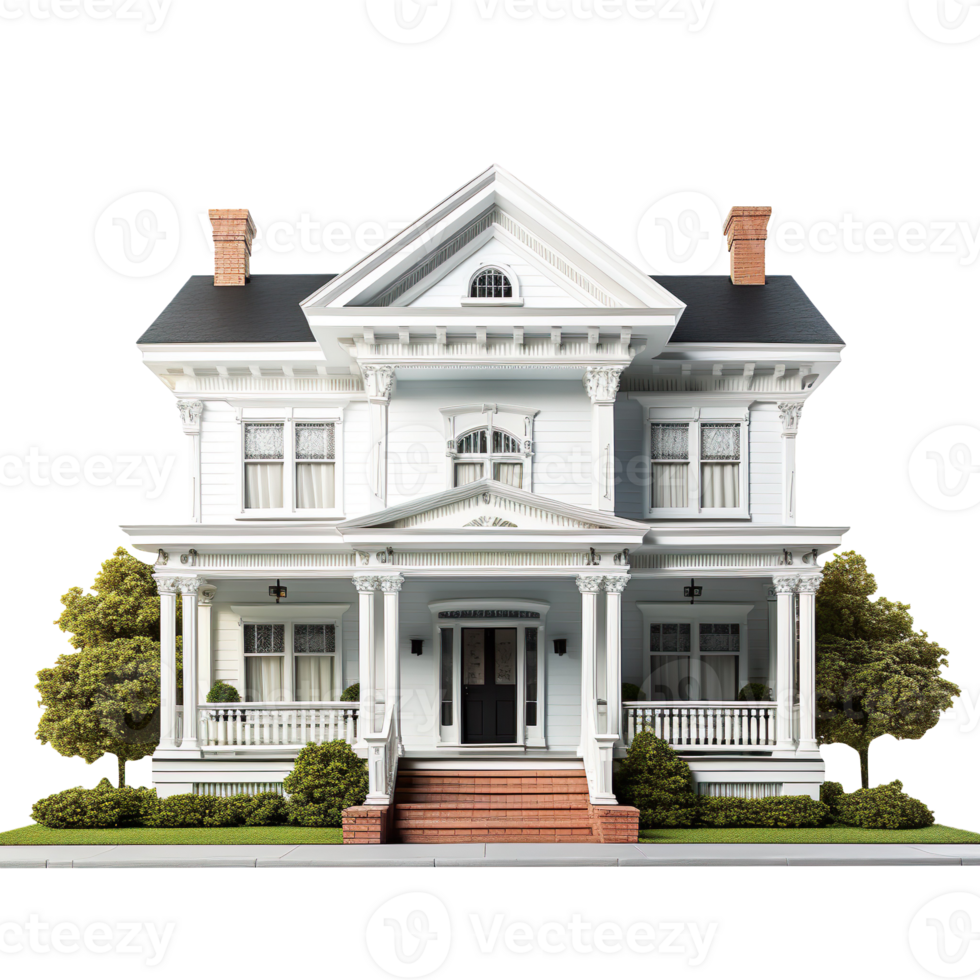 Colonial House isolated on transparent background png