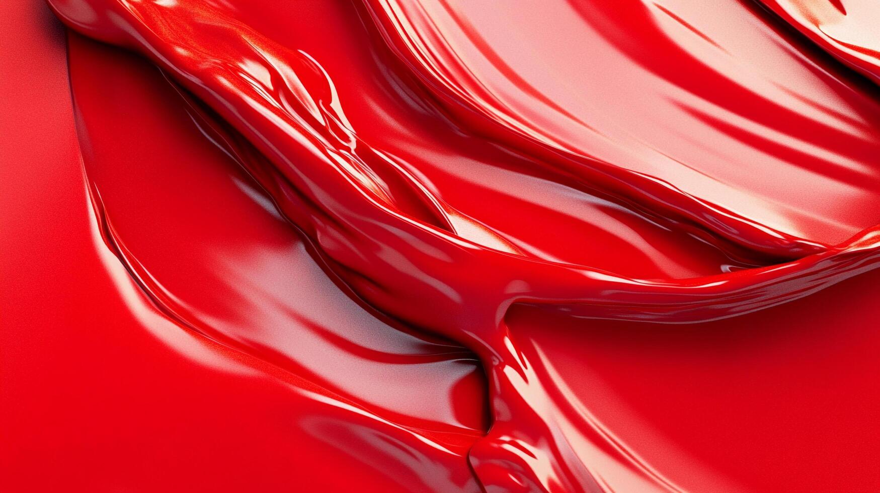 A visually striking image showcasing red liquid smoothly flowing, embodying passion, energy, and intensity, with rich textures and glossy finish that captivates viewers. photo