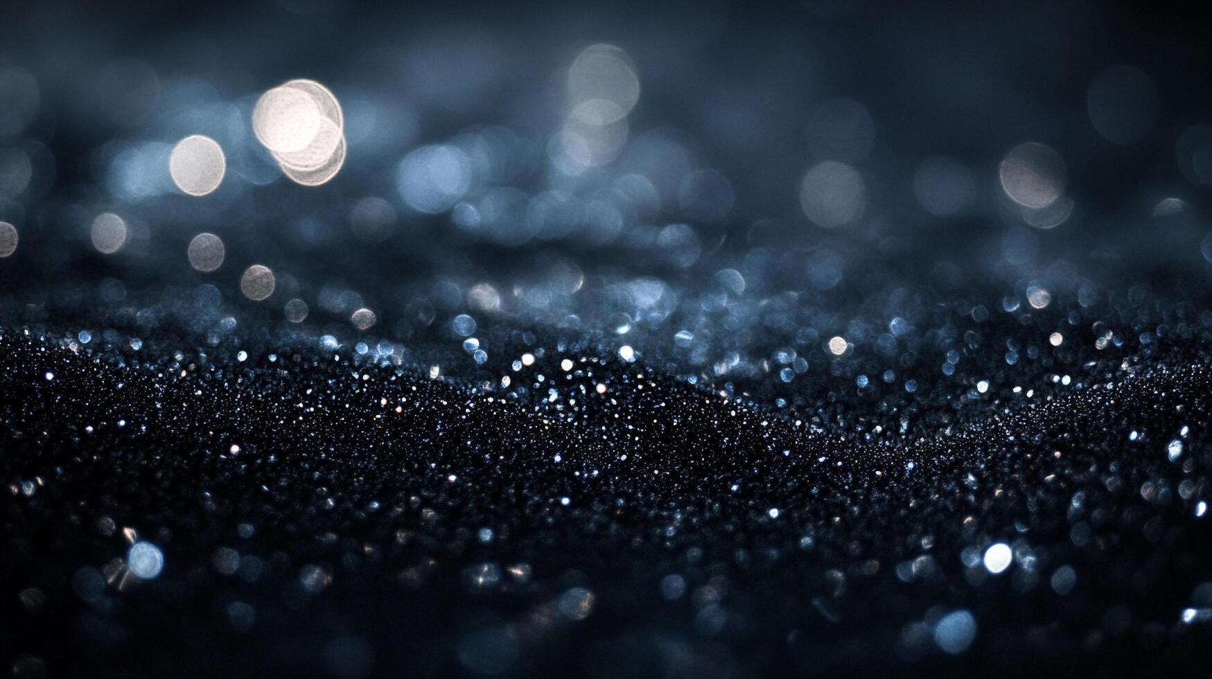 This mesmerizing image captures a dazzling abstract background, showcasing an array of shimmering blue tones and soft glowing lights that evoke a sense of mystery. photo