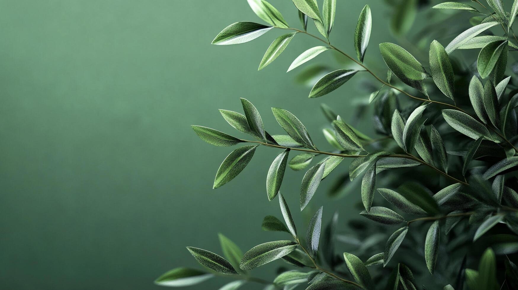 A close-up view of lush green leaves against a rich background, celebrating nature's intricate details and vibrant hues, capturing the essence of life and vitality in every leaf. photo