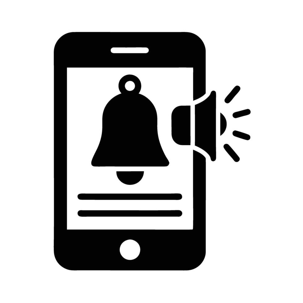 Business finance app notification silhouette flat on white for digital alerts vector