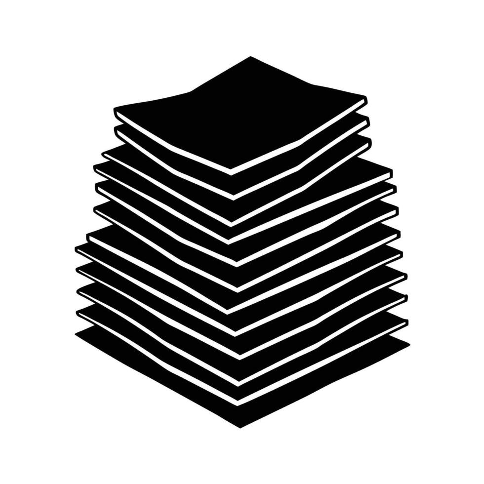 Alternate paper stack icon for efficient document management vector