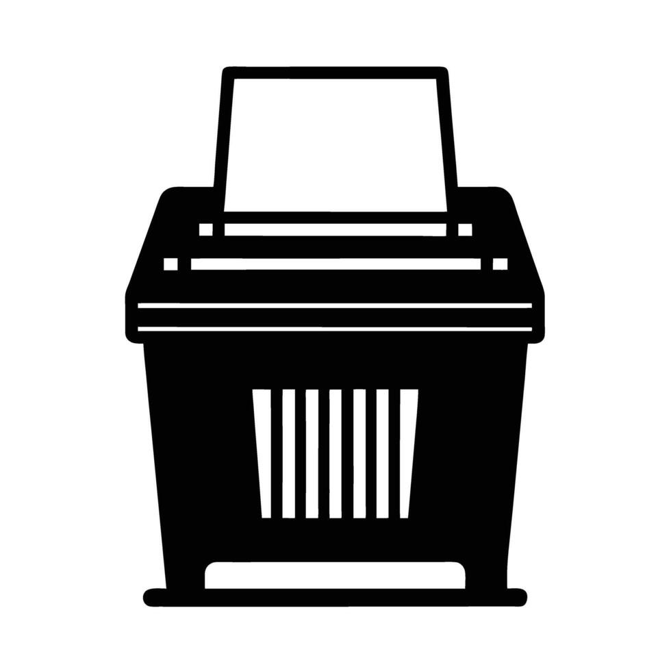 Alternate paper shredder icon for confidential record destruction vector