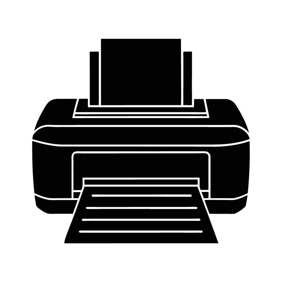 Alternate printer icon on white for efficient printing vector