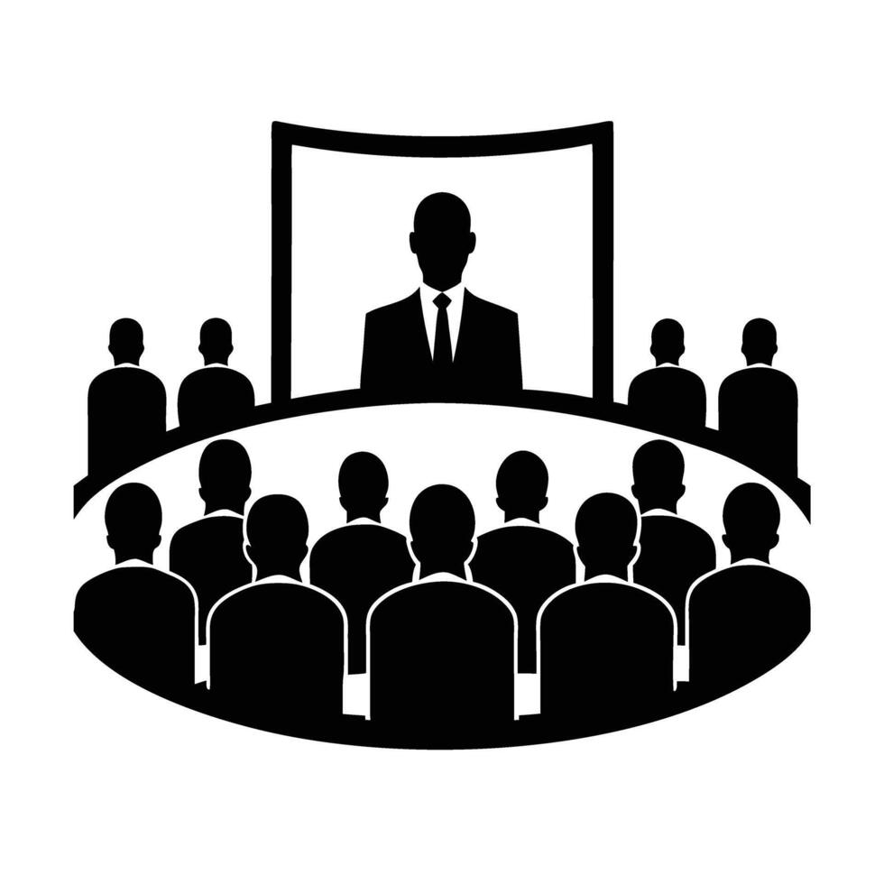 Modern corporate networking event arrangement for optimal business interaction vector