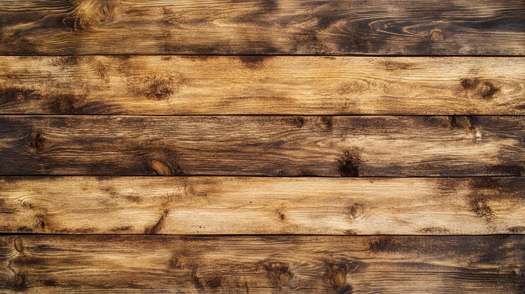 Rustic wooden planks form a warm textured background. Dark and light wood grain creates a natural organic pattern and adds visual interest. photo