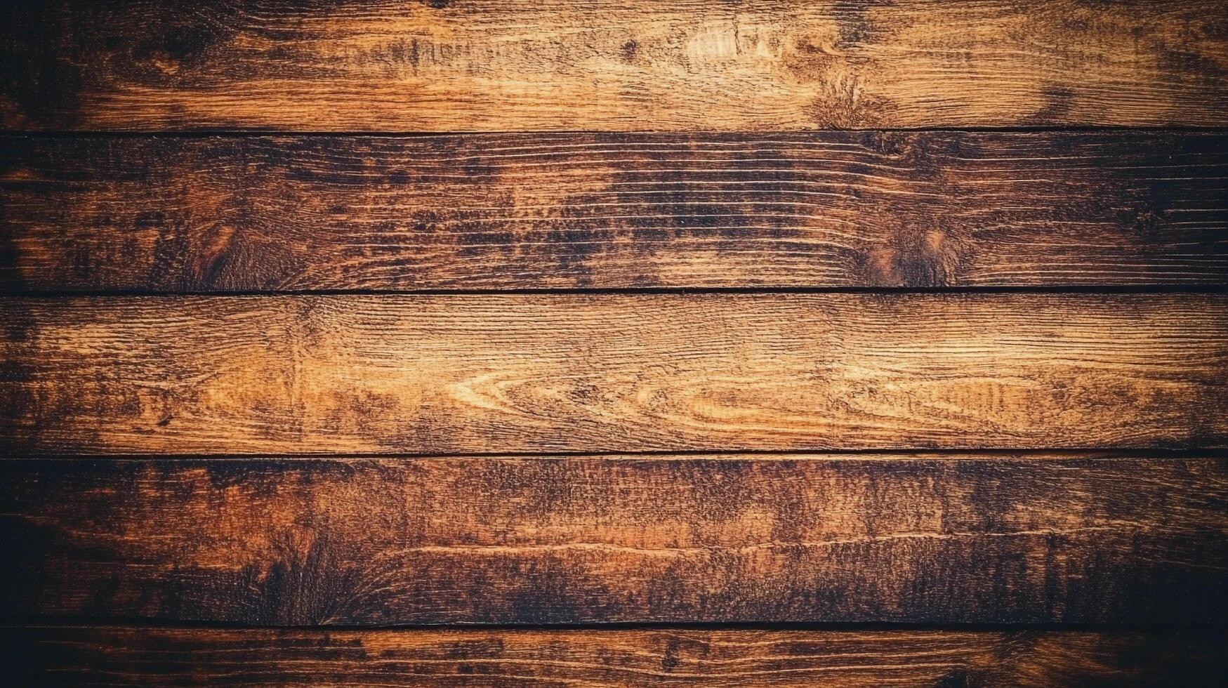 A rustic and warm texture of varnished wood planks with visible grain and deep brown hues, perfect for backgrounds or design elements. photo
