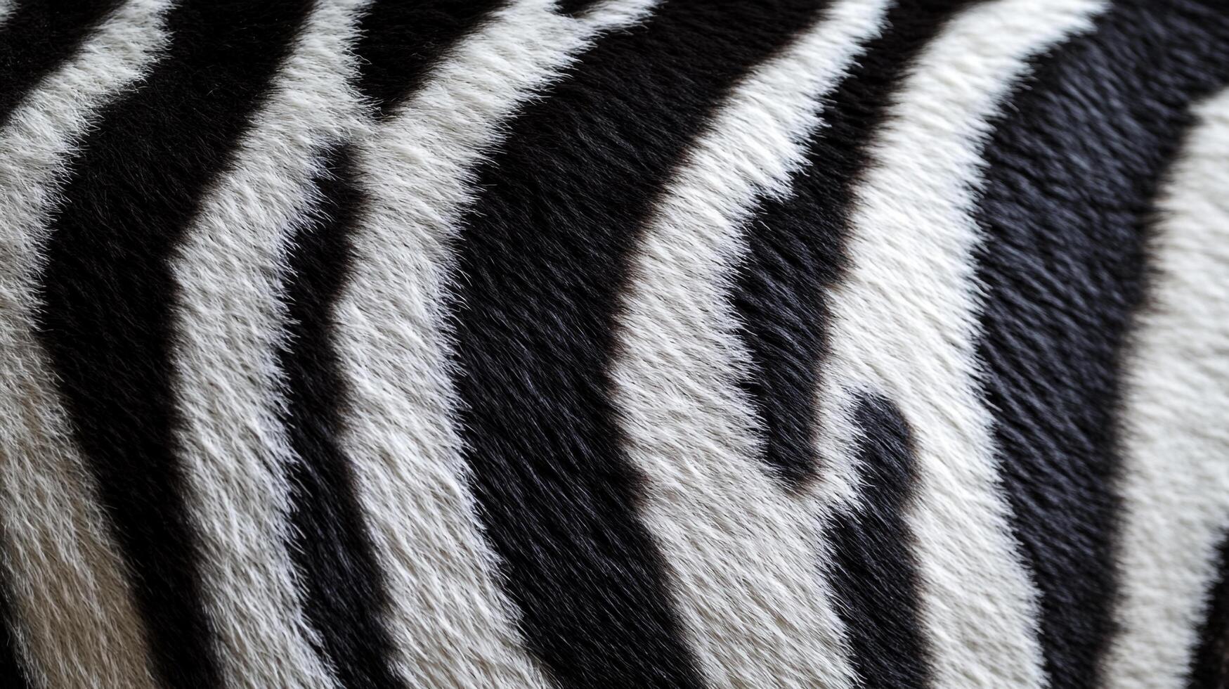 Striking black and white patterns on a textured surface create a visually dynamic and captivating composition. Zebra stripes closeup. photo