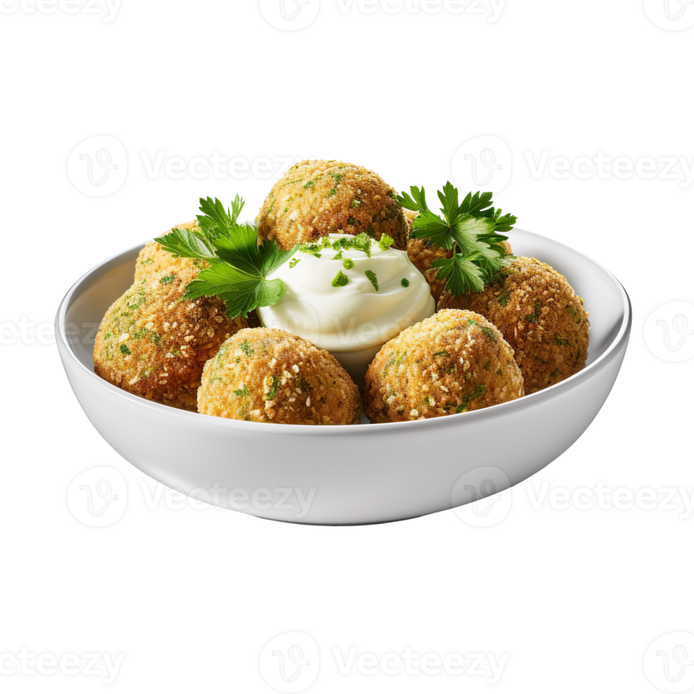 Falafel balls isolated on transparent background png