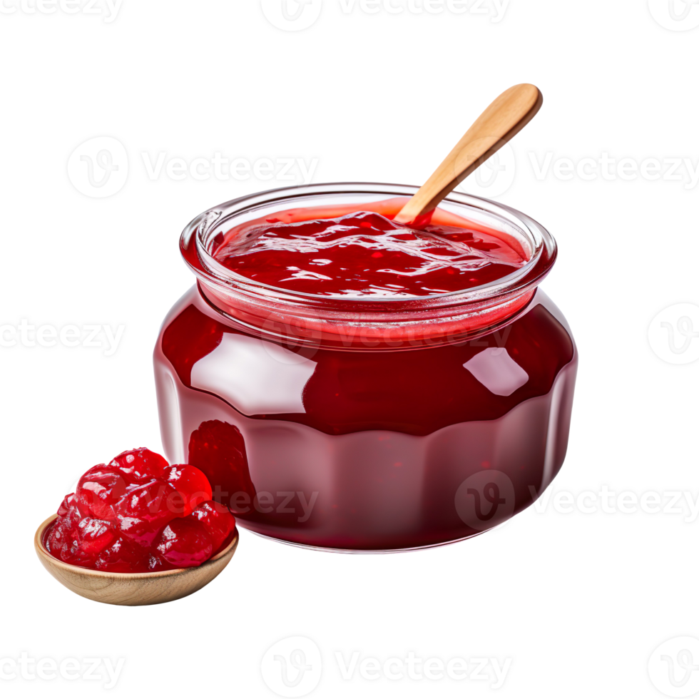delicious jam in the pot isolated on transparent background png