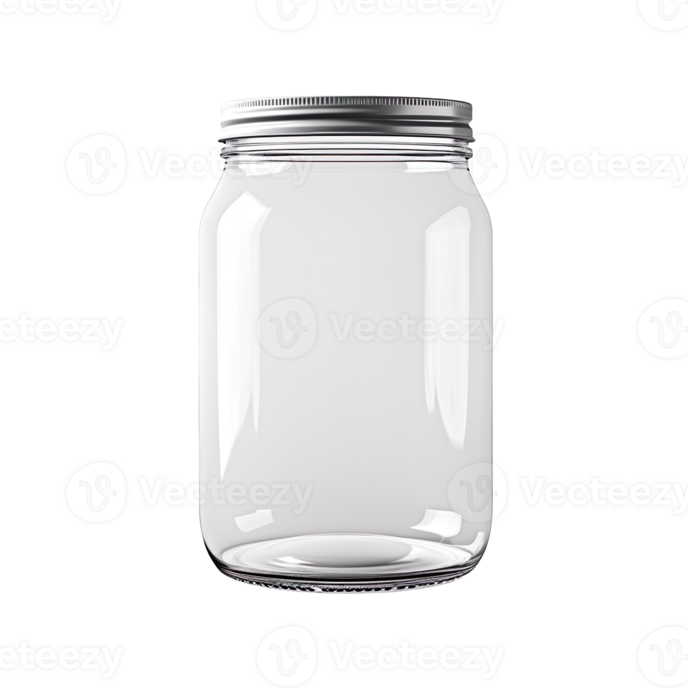 Empty blank white jar isolated on transparent background png