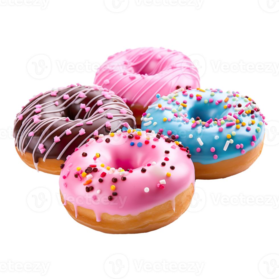 Donuts isolated on transparent background png