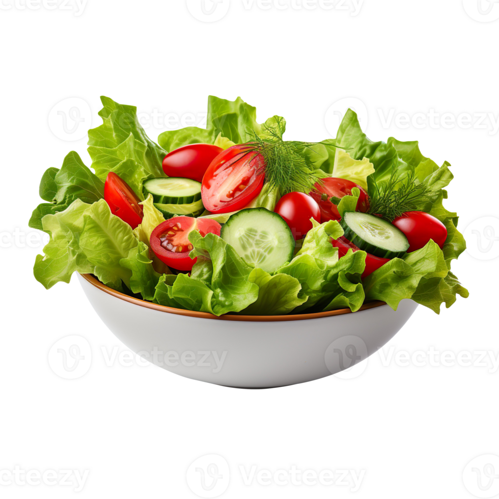 fresh salad isolated on transparent background png
