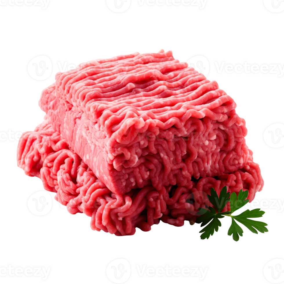 fresh minced meat isolated on transparent background png