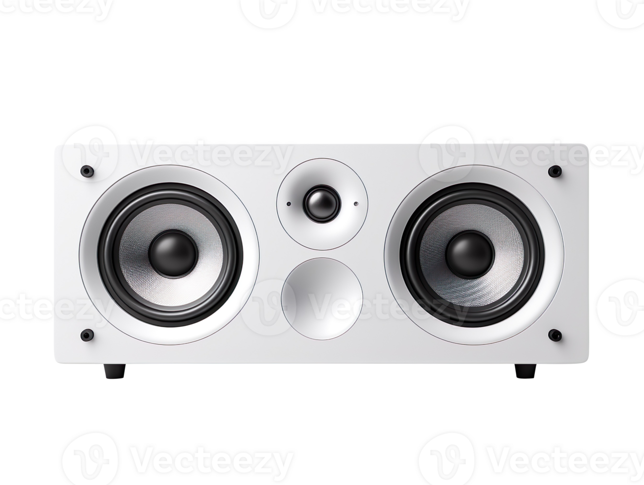 horizontal rectangular music speaker isolated on transparent background png