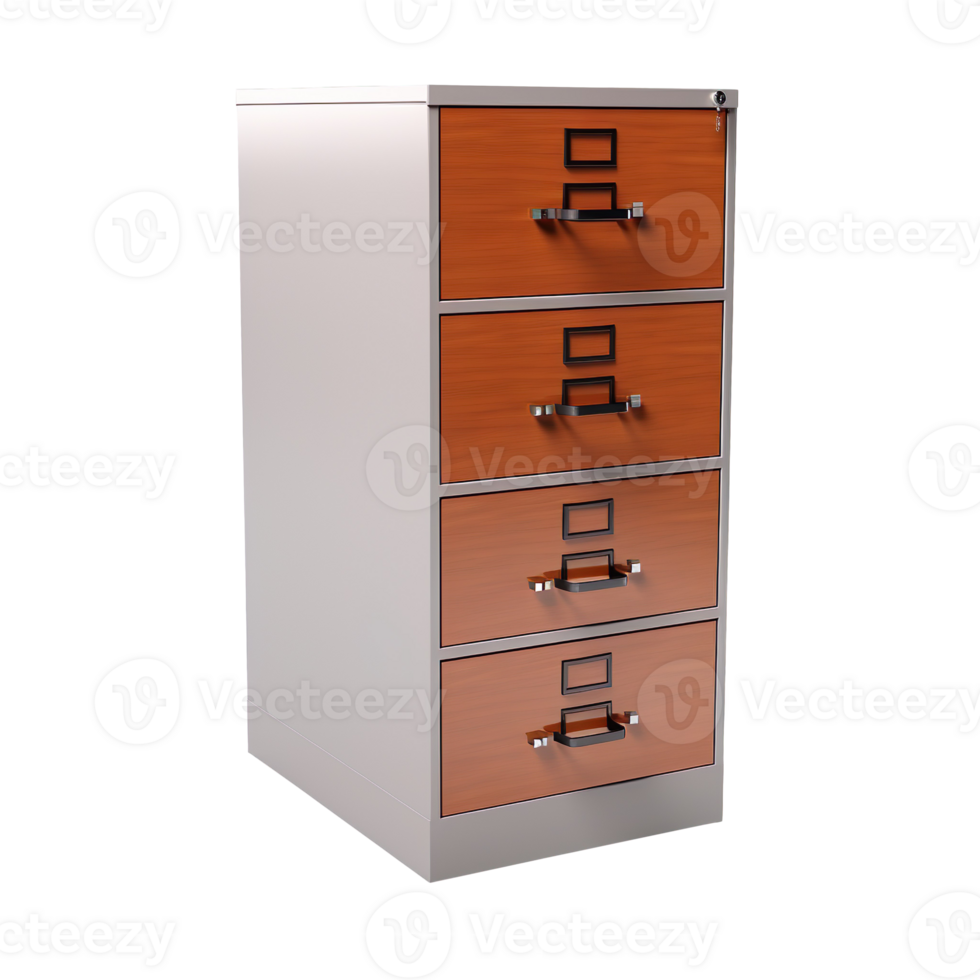 Office Filing Cabinet isolated on transparent background png