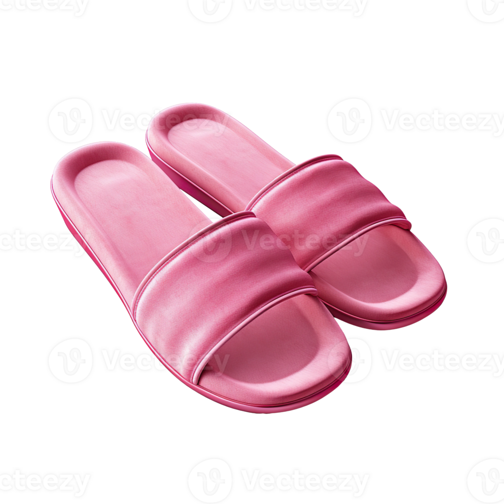 pair of pink slippers isolated on transparent background png
