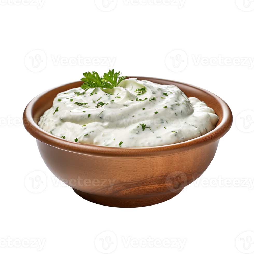 Tartar sauce in a bowl isolated on transparent background png