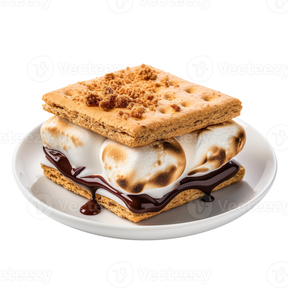 Smore On A Plate isolated on transparent background png