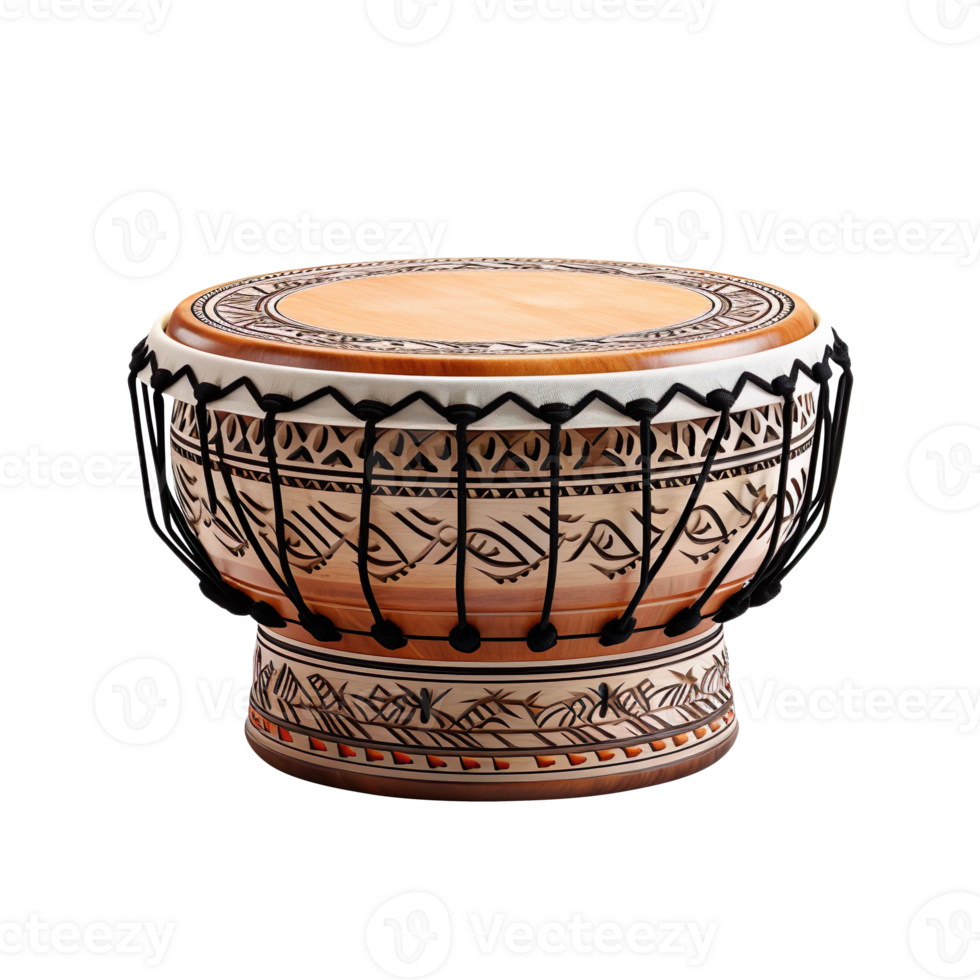 traditional drum instrument isolated on transparent background png