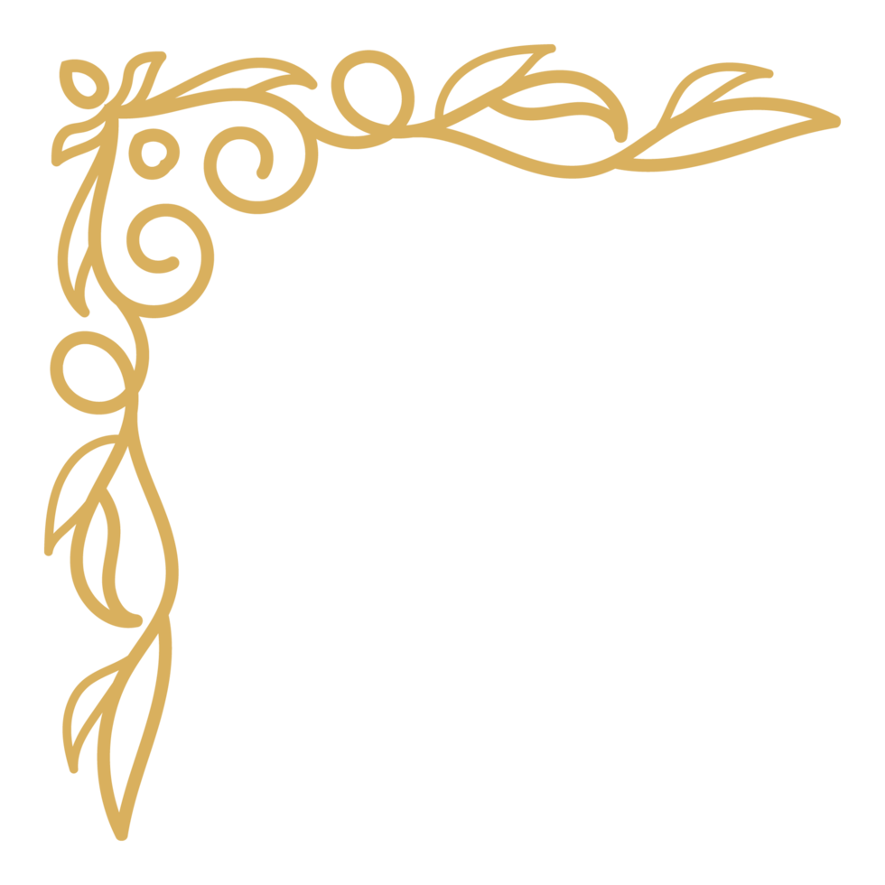 Victorian Ornamental Frame with Calligraphy and Vintage Corner Details. png