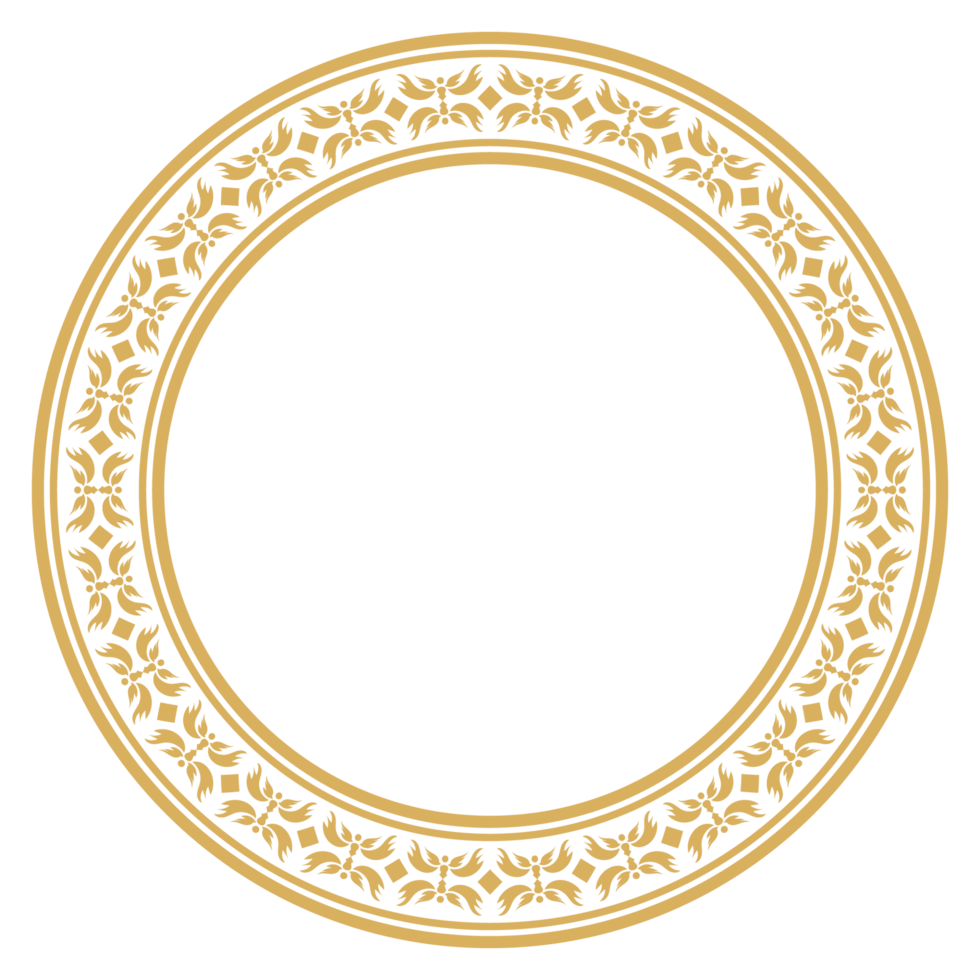 Vintage Classic Frame with Ornamental Border and Style. png