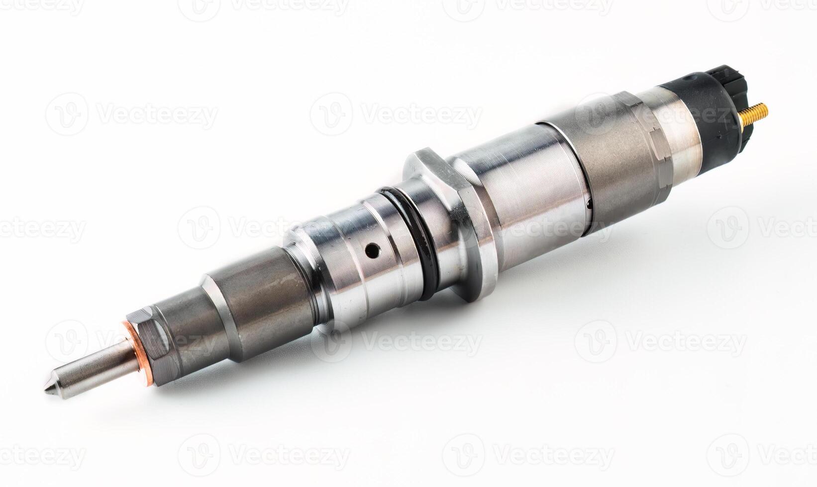 New fuel injector on the white photo