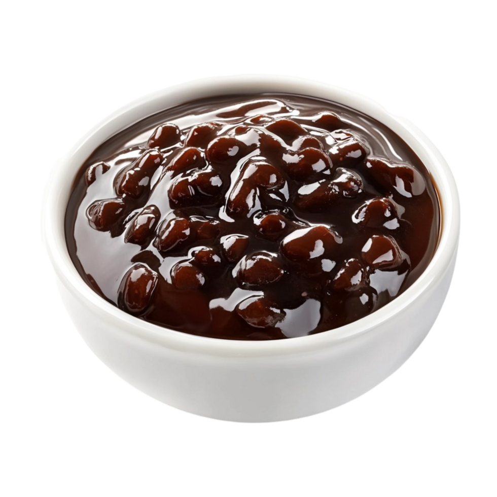 chocolate sauce in a bowl on a transparent background png