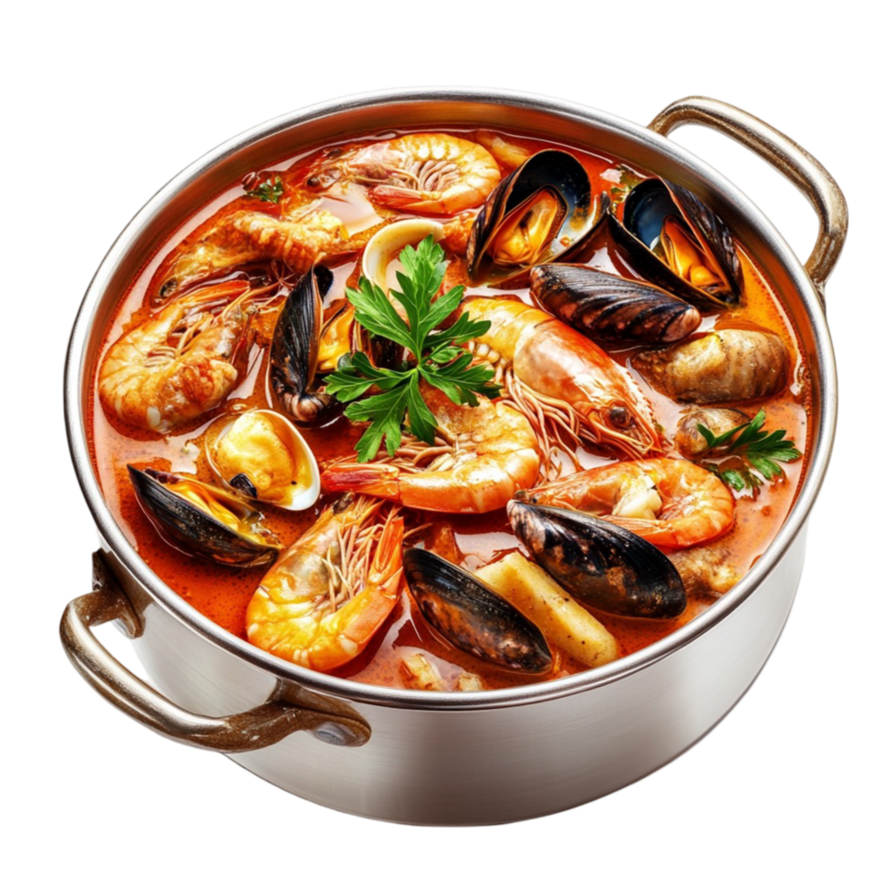 Delicious Seafood and Mussels in a Flavorful Sauce png