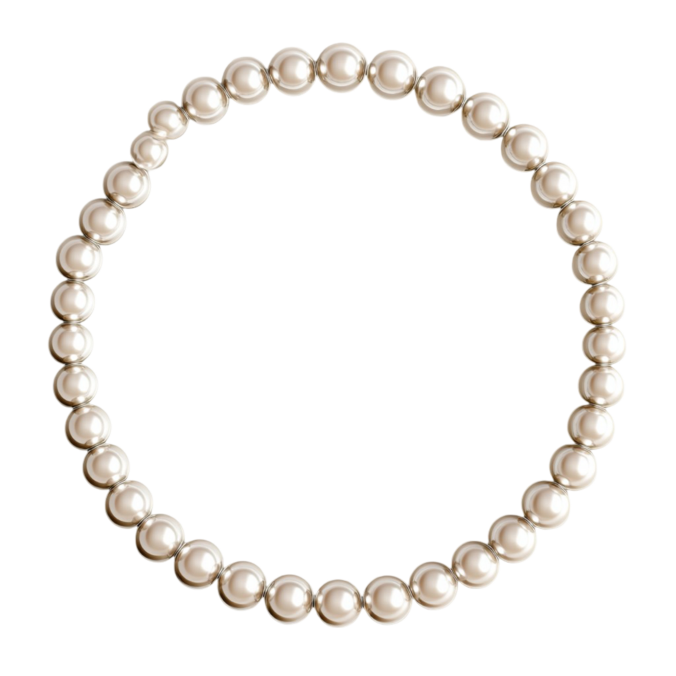 pearl necklace on transparent background png
