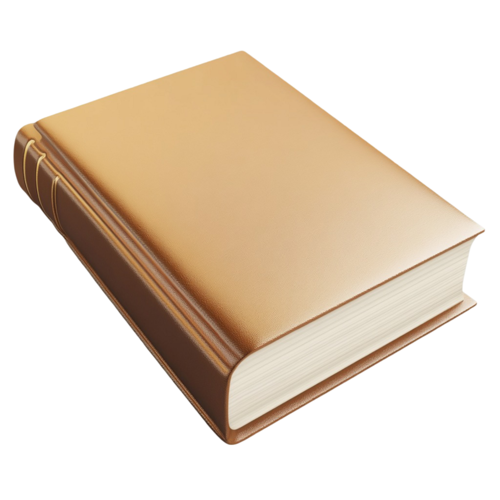 a golden book on a transparent background png