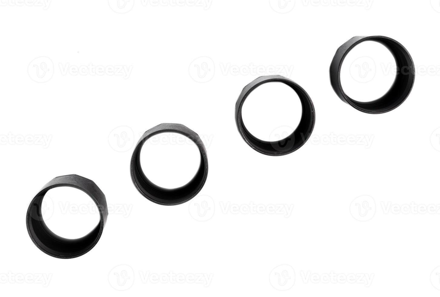 Set of new Solenoid nuts spares for car on white background photo