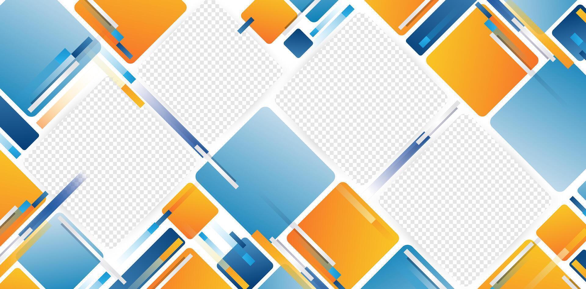 Modern abstract geometrical square shape photos frame background for your design, banner, flyer, covering calendar, web banners, ecommerce signs retail shopping, advertisement business agency elements vector