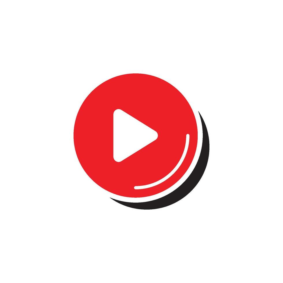 Play button icon logo design template isolated illustration vector