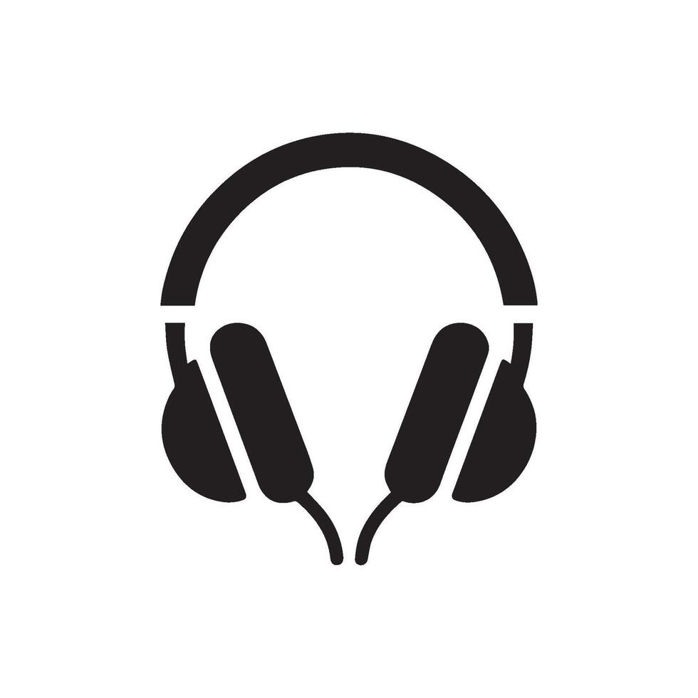 Headphone icon logo design template isolated illustration vector